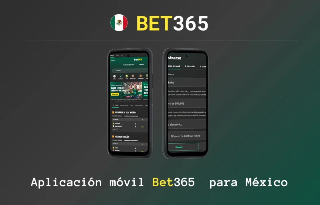 Aplicación móvil Bet 365 para México
