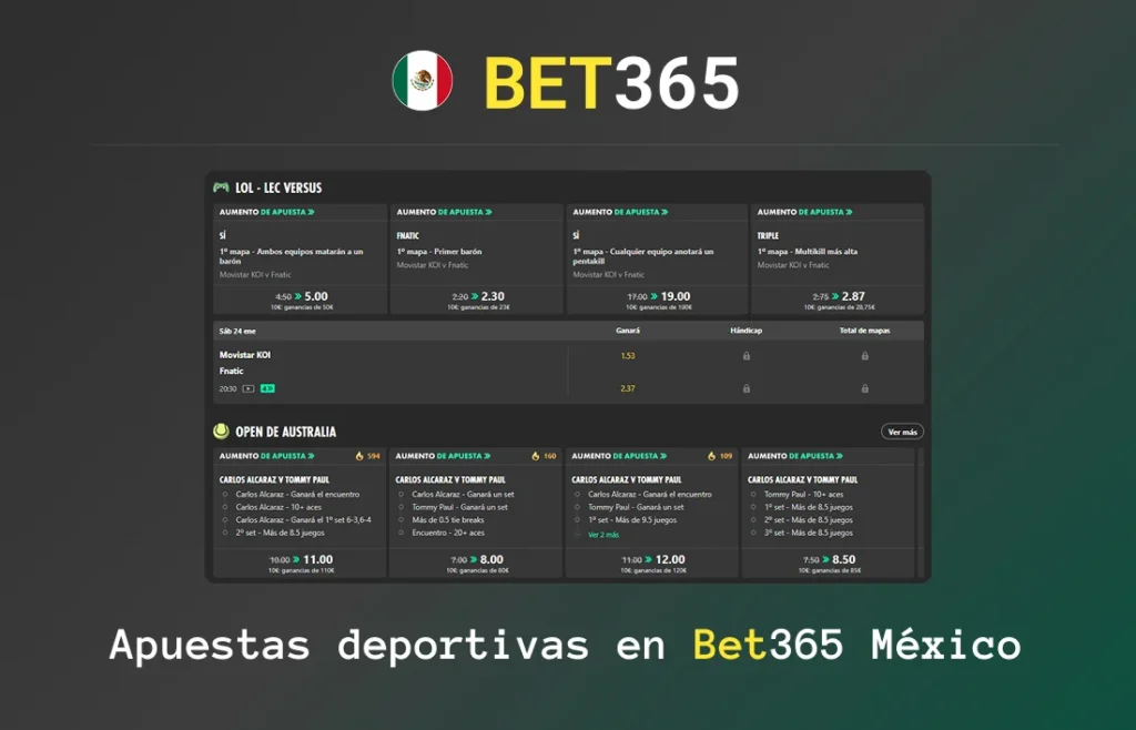 Apuestas deportivas en Bet365