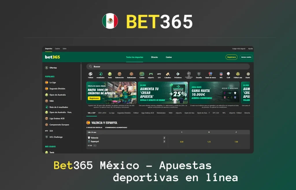 Bet365 México Apuestas deportivas en línea