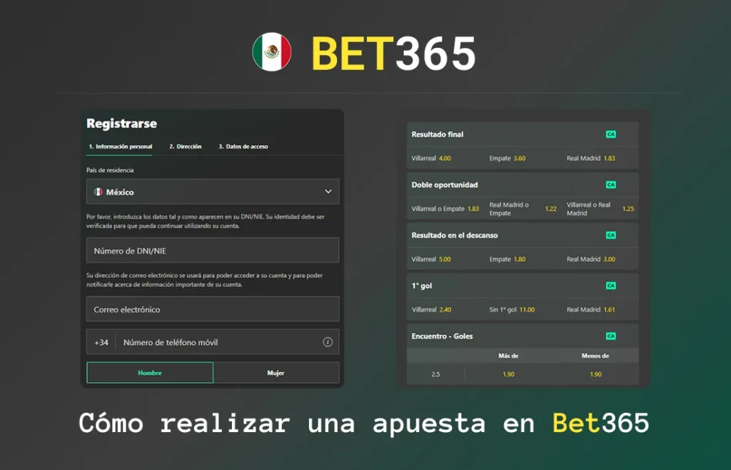 Cómo realizar una apuesta en Bet365
