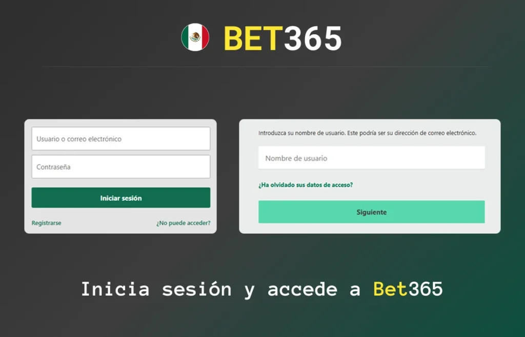 Inicia sesión y accede a Bet365
